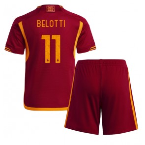 AS Roma Andrea Belotti #11 Hjemmebanesæt Børn 2023-24 Kort ærmer (+ korte bukser)